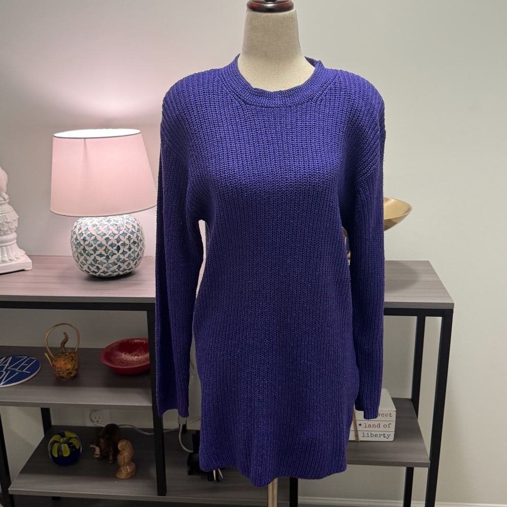Vintage 80/Early 90s Christina Purple Silk-Blend Sweater Tunic – Size M